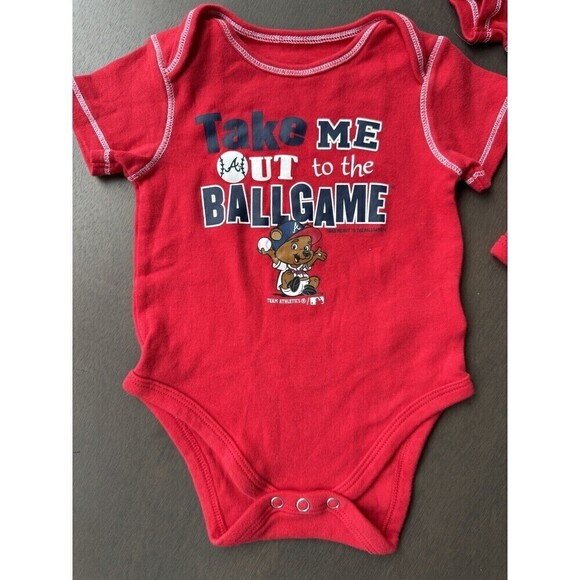 Genuine Merchandise - baby bodysuit take me out to the ball game 6-9 months red - Picture 3 of 7